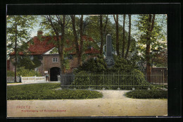 AK Preetz, Klostereingang Mit Reventlow-Denkmal  - Preetz