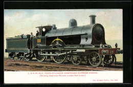 Pc Englische Eisenbahn, Four-Cylinder Compound Express Engine, L. & N. W. Rly.  - Eisenbahnen