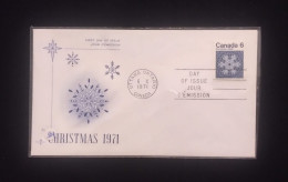 D)1971, CANADA, FIRST DAY COVER, ISSUE, CHRISTMAS, FDC - Sonstige & Ohne Zuordnung