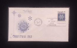 D)1971, CANADA, FIRST DAY COVER, ISSUE, CHRISTMAS, FDC - Altri & Non Classificati