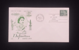 D) 1971, CANADA, FIRST DAY COVER, ISSUE, CENTENARY OF CANADA, ELIZABETH II, TRANSPORTATION, FDC - Andere & Zonder Classificatie