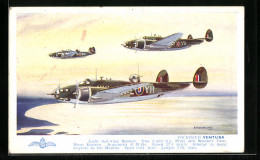 AK Lockheed Ventura, Britische Leichte Bomber Im Staffelflug  - 1939-1945: 2ème Guerre