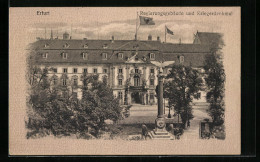 AK Erfurt, Regierungsgebäude Und Kriegerdenkmal  - Erfurt