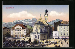 AK Rosenheim, Teilansicht Mit Kirche  - Rosenheim