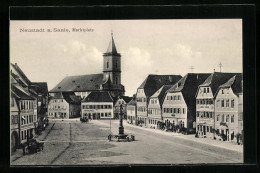 AK Neustadt A. Saale, Marktplatz Mit Geschäften  - Other & Unclassified