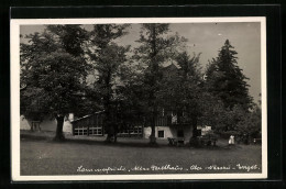 AK Ober-Nassau /Erzgeb., Sommerfrische Altes Forsthaus, Gartenansicht  - Jagd