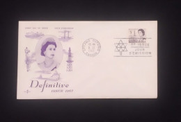 D) 1971, CANADA, FIRST DAY COVER, ISSUE, CENTENARY OF CANADA, ISABEL II, HARVESTER, FDC - Other & Unclassified