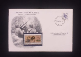 D) 1989, POLAND, FIRST DAY COVER, ISSUE, GERMANY INVADES POLAND, COVERS COMMEMORATING THE 50TH ANNIVERSARY OF THE FIRST - Autres & Non Classés