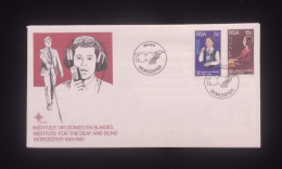 D) 1981, SOUTH AFRICA, FIRST DAY COVER, ISSUE, CENTENARY OF THE INSTITUTIONS FOR THE DEAF AND THE BLIND OF WORCESTER, DE - Africa (Other)