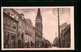 AK Mitau, Die Katholische Kirchenstrasse  - Letland