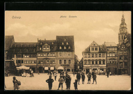 AK Coburg, Markt, Ostseite Mit Kindern  - Coburg