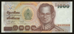 1000 Baht Serie 15 Typ I Sign. 73 8D 4771018 Thailand 1999 UNC - Thaïlande