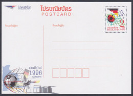 Thailand 2012 Mint Postcard, Football, Soccer, Sport Sports, UEFA, 1996 Germany, Post Card Postal Stationery - Thailand