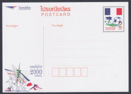Thailand 2012 Mint Postcard, Football, Soccer, Sport Sports, UEFA, 2000 France, Post Card Postal Stationery - Thaïlande