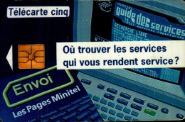 TELECARTE CINQ...LES PAGES MINITEL.. - 5 Unità