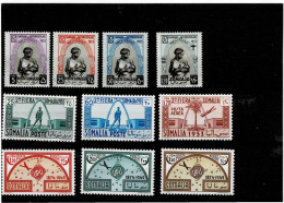 SOMALIA  (AFIS) ,colonie Italiane ,3 Serie MNH ,macchioline Di Ruggine ,qualita Discreta - Somalia (AFIS)