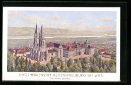 Künstler-AK Klosterneuburg B. Wien, Chorherrenstift Von Westen Gesehen  - Sonstige & Ohne Zuordnung