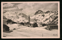 AK Warth, Vorarlberg Mit Widderstein, Schneelandschaft  - Autres & Non Classés