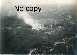 PHOTO AERIENNE FRANCAISE - BOMBARDEMENT DE AUBERIVE PRES DE PROSNES - REIMS MARNE - GUERRE 1914 1918 - Guerra, Militares