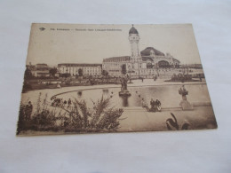 LIMOGES ( 87 Haute Vienne ) NOUVELLE GARE LIMOGES BENEDICTINS  ANIMEES  FONTAINE AU 1er PLAN 1933 - Limoges