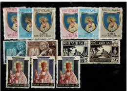 VATICANO ,5 Serie Complete MNH + MH ,macchioline Di Ruggine ,difettosi - Unused Stamps
