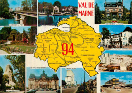 CP Avec Carte Géographique Et Multivues  LE VAL DE MARNE - Other & Unclassified