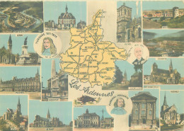 CP Avec Carte Géographique Et Multivues  LES ARDENNES - Andere & Zonder Classificatie