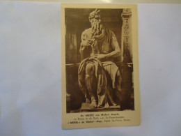 ITALY   POSTCARDS  STATUE MOZES  MICHEL ANGELO - Other & Unclassified