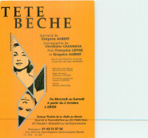 TETE BECHE . Théatre .  - Théâtre