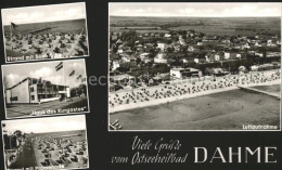 72373380 Dahme Ostseebad Fliegeraufnahme Strand Mit Seebruecke Haus Des Kurgaste - Other & Unclassified