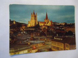 SWITZERLAND  POSTCARDS LAUSANNE CATHEDRAL NIGTH - Sonstige & Ohne Zuordnung