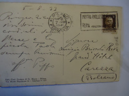 ITALY  POSTCARDS MILANO 1933  STAMPS AND SLOGAN - Sonstige & Ohne Zuordnung