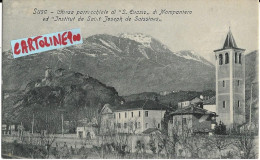 Piemonte-torino-susa Chiesa Parrocchiale Di S.evasio Di Mompantero Veduta Primi 900 (f.piccolo) - Sonstige & Ohne Zuordnung
