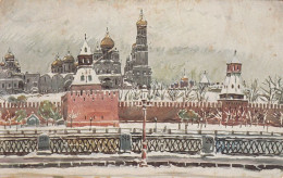 Russia Artist Paterno - Moscow In Winter Old Postcard - Russia