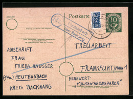 AK Landpoststempel Heutensbach über Backnang  - Other & Unclassified