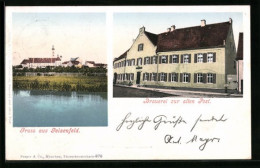 AK Geisenfeld, Brauerei Zur Alten Post, Teilansicht  - Geisenfeld