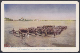 Inde India Bhavnagar Princely State Old Vintage Photocards? Postcard? Lancers, Horse, Army, Cavalry, View Card Series - Inde