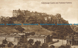 R651871 Edinburgh Castle And National Gallery. Valentine. Carbotone Series. Pict - World