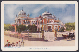 Inde India Bhavnagar Princely State Old Vintage Photocards? Postcard? The Alfred High School, Horse, View Card Series - Inde