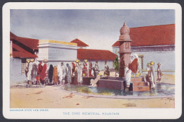 Inde India Bhavnagar Princely State Old Vintage Photocards? Postcard? Sims Memorial Fountain, View Card Series - Inde