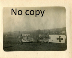 PHOTO FRANCAISE 344e RI - AVION ALLEMAND ABATTU PRES DE CHAMPENOUX MEURTHE ET MOSELLE - GUERRE 1914 1918 - War, Military