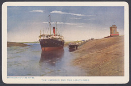 Inde India Bhavnagar Princely State Old Vintage Photocards? Postcard? Harbour & Lighthouse, Ship, Boat, View Card Series - Inde