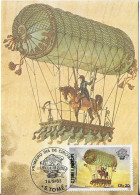 BALLON DE PIERRE TESTU BRISSY 1798 - CARTE MAXIMUM 1ER JOUR DE SAO TOME ET PRINCIPE 1983, VOIR LE SCANNER - Luchtballons