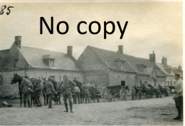 PHOTO ALLEMANDE - COLONNE D'ARTILLERIE A PONTOISE PRES DE CUTS - NOYON OISE - GUERRE 1914 1918 - War, Military