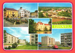 LITOVEL, MULTIPLE VIEWS, ARCHITECTURE, CARS, BUS, TRAIN, CZECH REPUBLIC, POSTCARD - Czech Republic