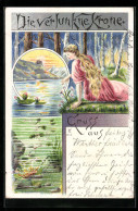 AK Die Versunkne Krone, Prinzessin Am See, Märchen  - Fairy Tales, Popular Stories & Legends