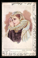 Künstler-AK Franz Doubek: Schiller: Maria Stuart, Jugendstil  - Doubek, F.