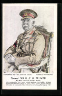 Künstler-AK General Sir H. C. O. Plumer, British Army, Heerführer  - Oorlog 1914-18