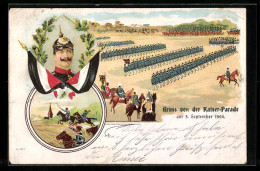 Künstler-AK Kaiserparade 1904, Kaisermanöver, Kavallerie  - Guerre 1914-18