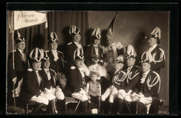 AK Kostümierte Prinzengarde, Karneval 1928  - Karneval - Fasching